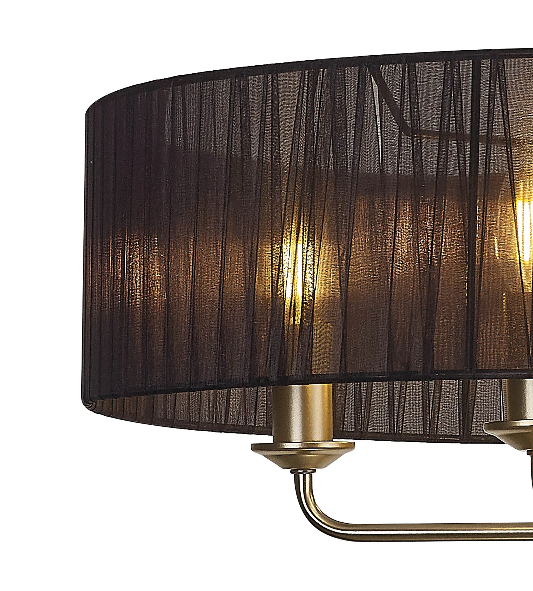 Banyan 45cm 3 Light Pendant Champagne Gold, Black DK0962  Deco Banyan CG BL